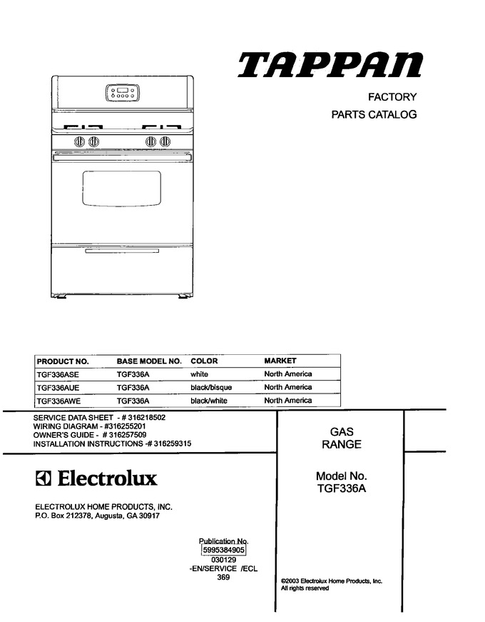 Diagram for TGF336AWE