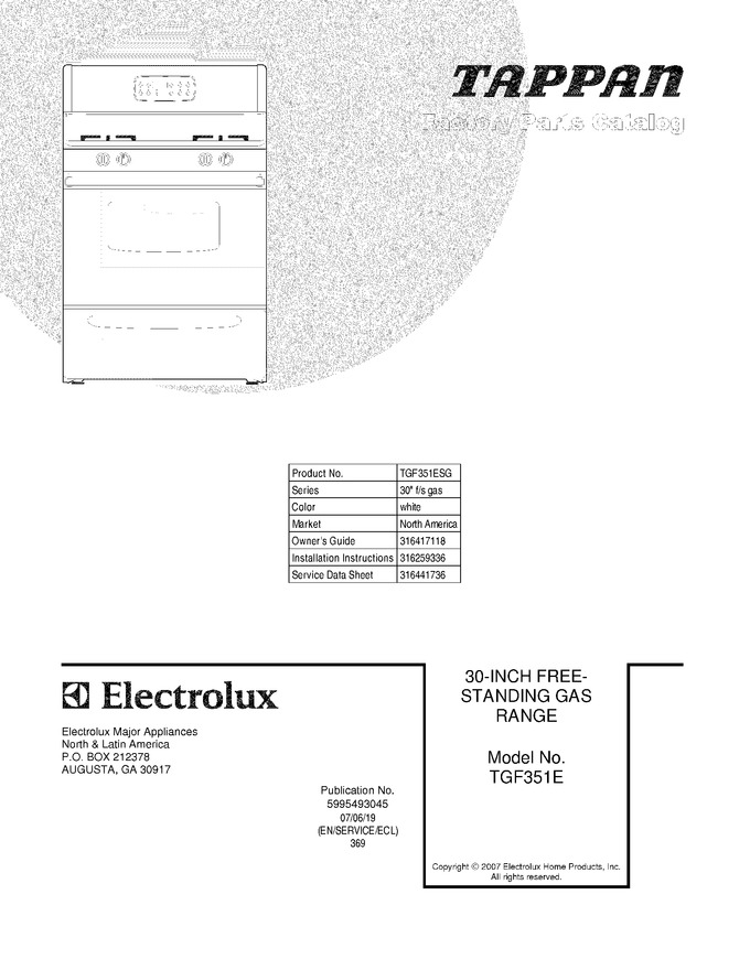 Diagram for TGF351ESG