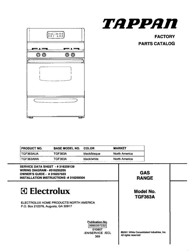 Diagram for TGF363AUA