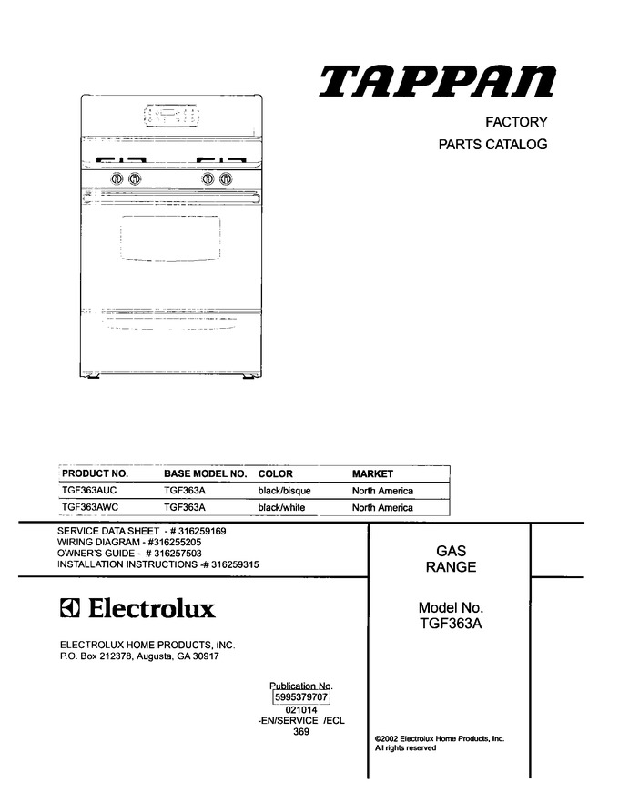 Diagram for TGF363AWC