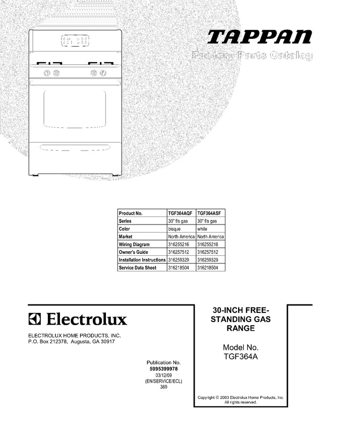 Diagram for TGF364ASF