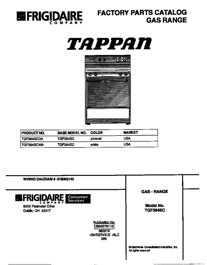 Diagram for TGF364SCWA