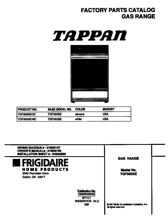 Diagram for TGF365BEDC