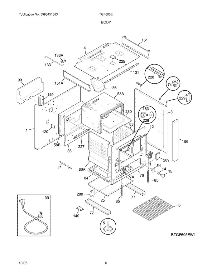 Diagram for TGF605EW1