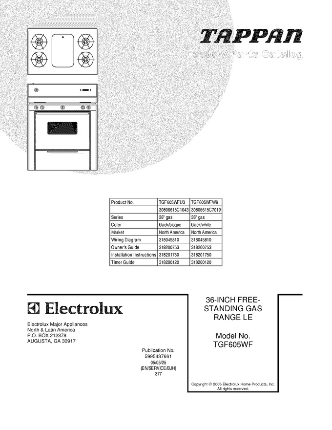 Diagram for TGF605WFU3