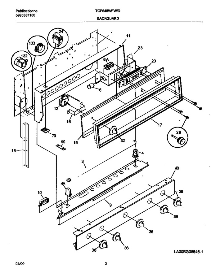 Diagram for TGF645WFD7