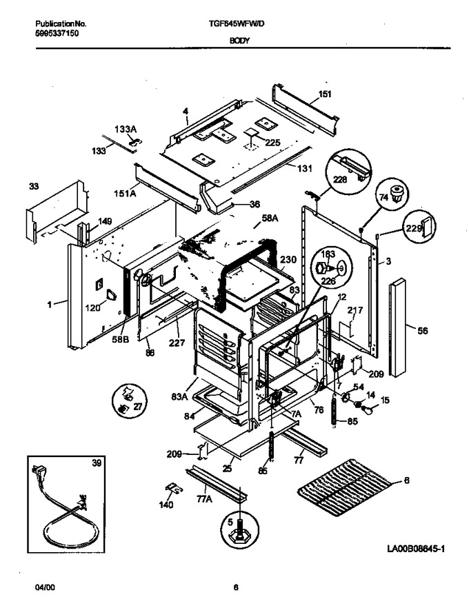 Diagram for TGF645WFD7