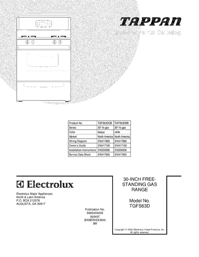 Diagram for TGFS63DQB