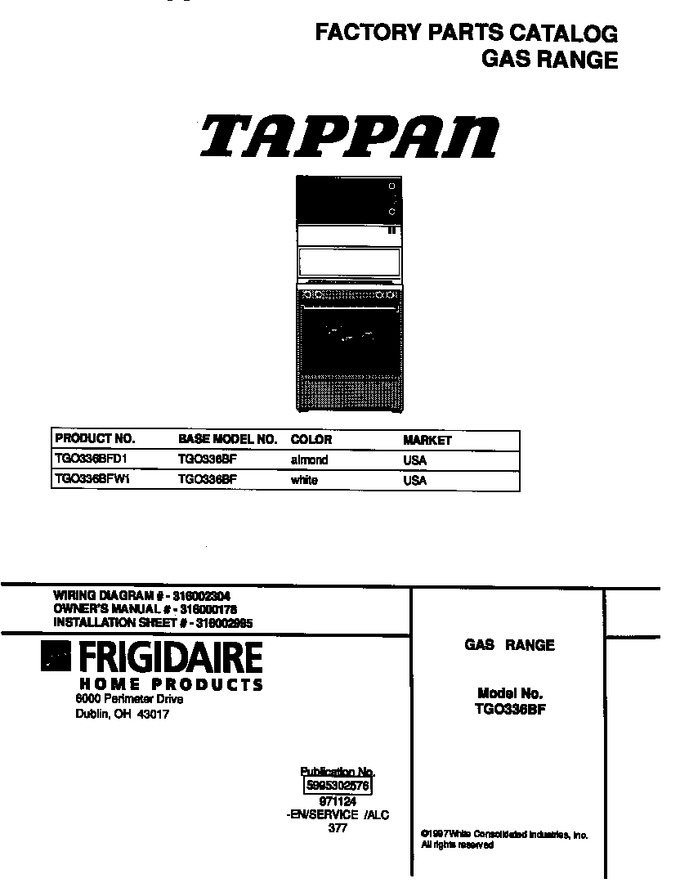 Diagram for TGO336BFW1