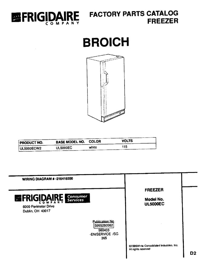 Diagram for UL5000ECW2