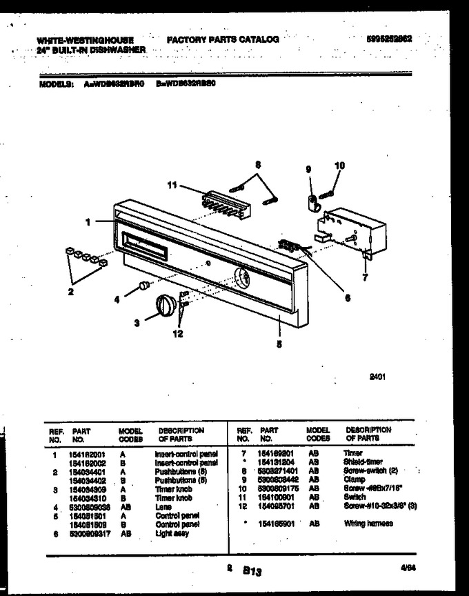 Diagram for WDB632RBS0