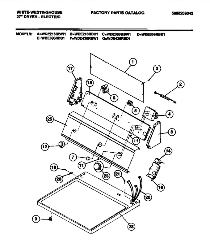 Diagram for WDE436RBD1