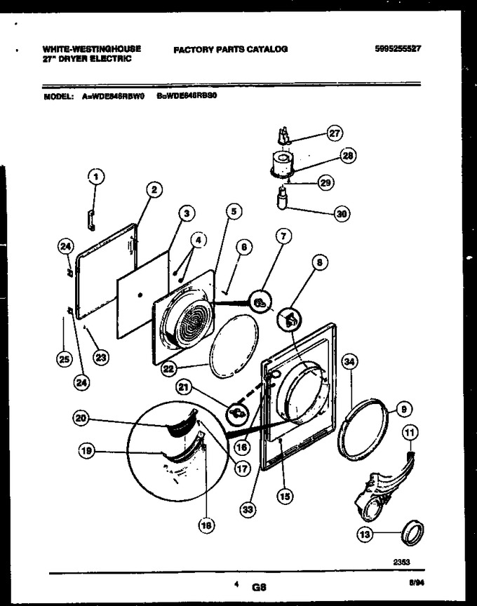 Diagram for WDE646RBSW0