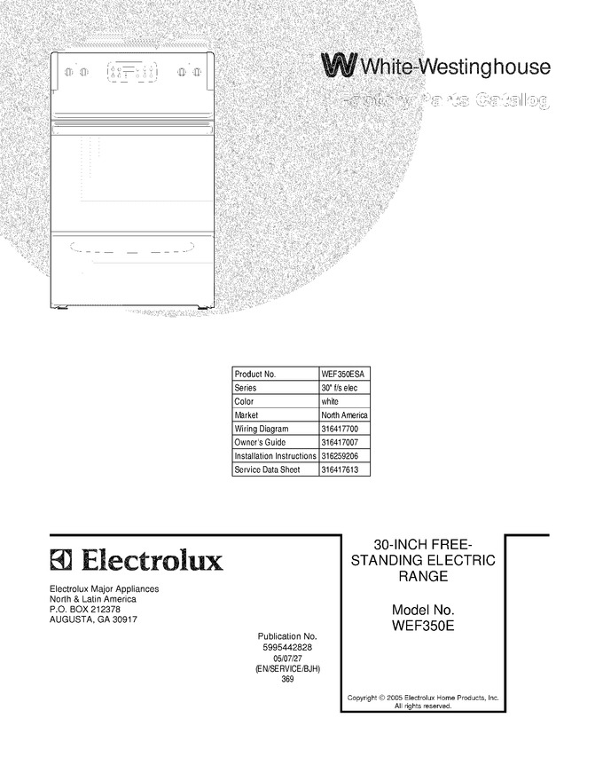 Diagram for WEF350ESA