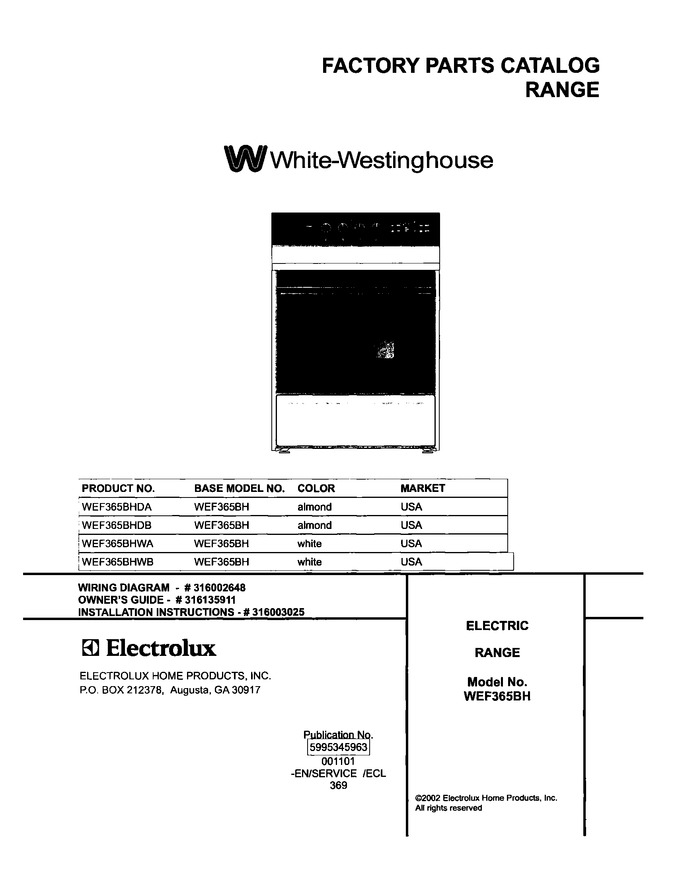 Diagram for WEF365BHDB