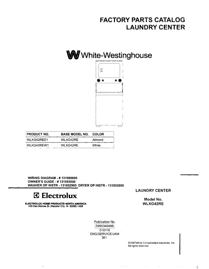 Diagram for WLXG42RED1