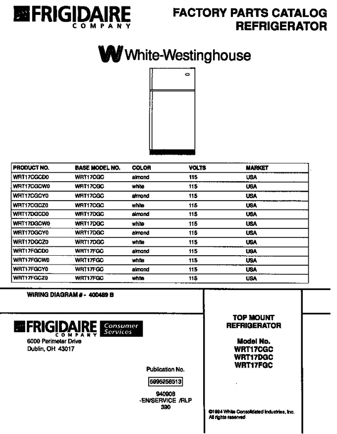 Diagram for WRT17CGCW0