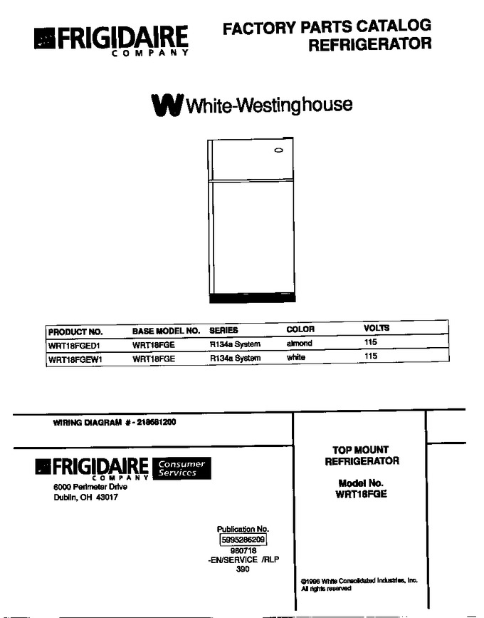 Diagram for WRT18FGEW1