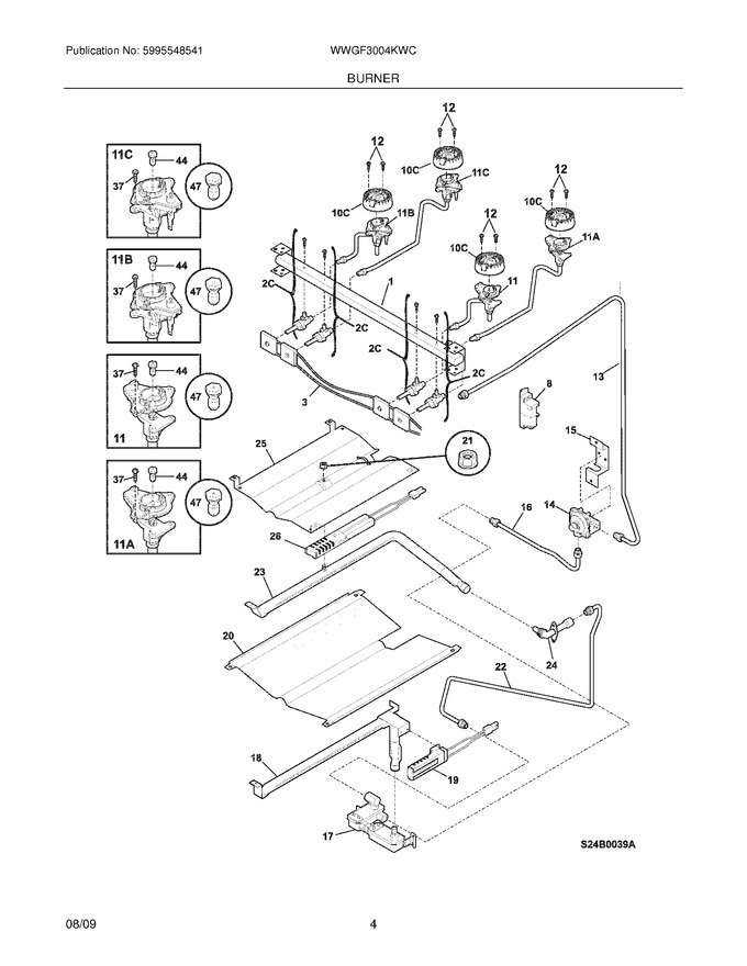 Diagram for WWGF3004KWC