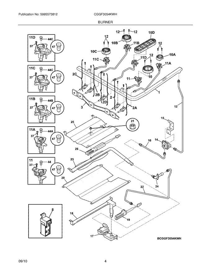 Diagram for CGGF3054KWH