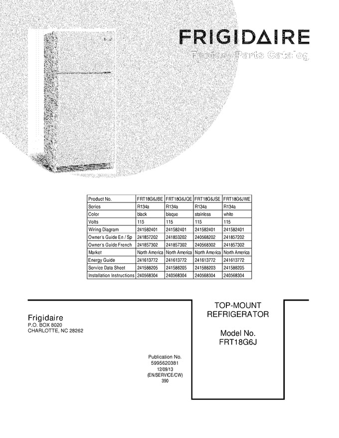 Diagram for FRT18G6JSE
