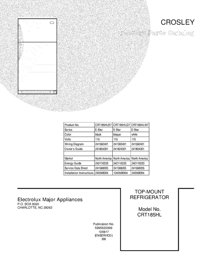 Diagram for CRT185HLB7