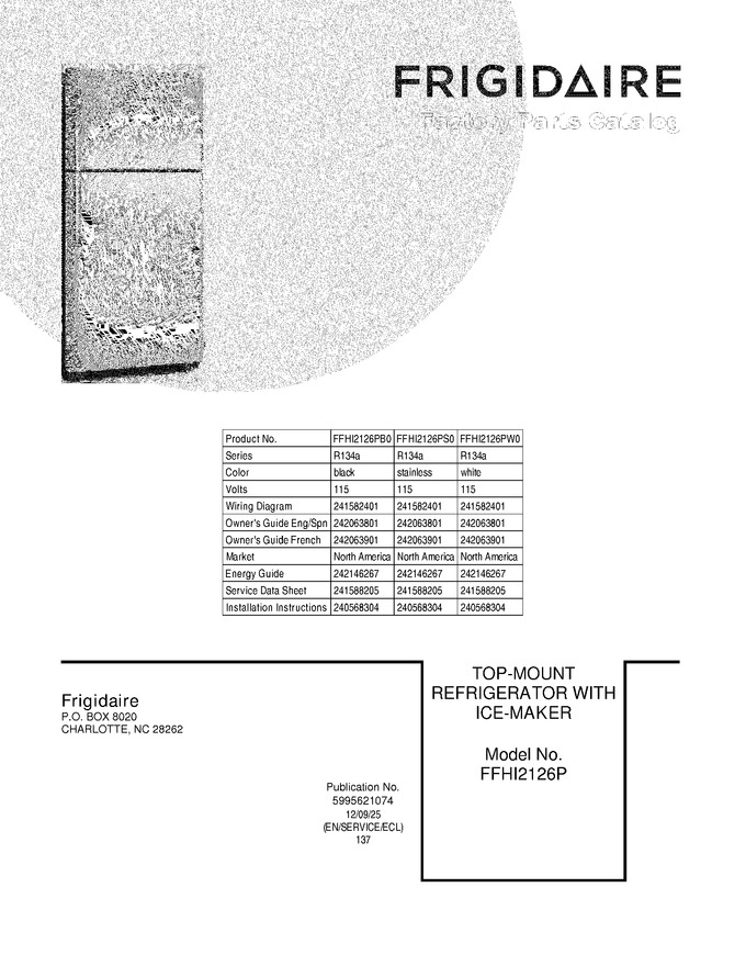 Diagram for FFHI2126PW0
