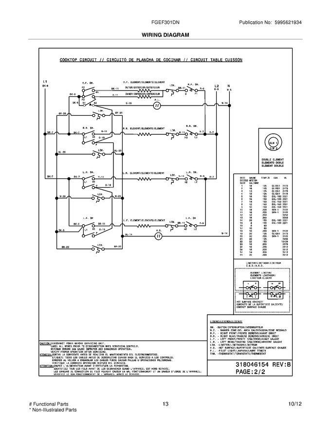 Diagram for FGEF301DNWA