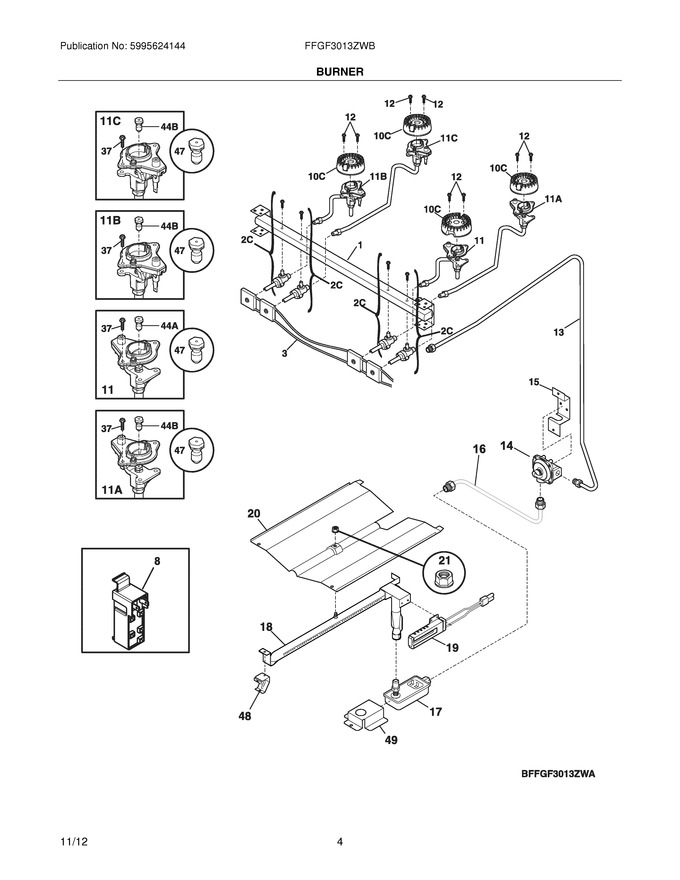 Diagram for FFGF3013ZWB