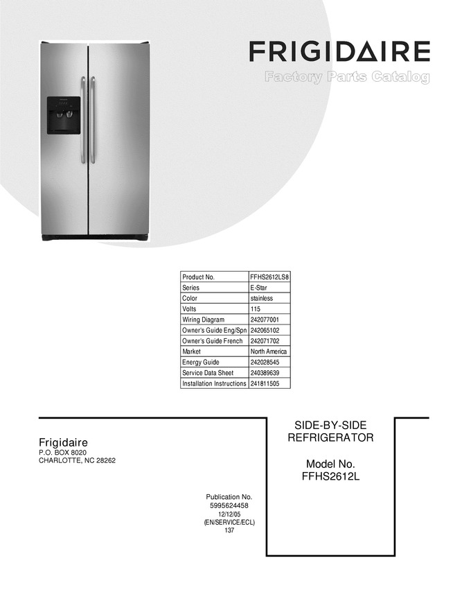 Diagram for FFHS2612LS8