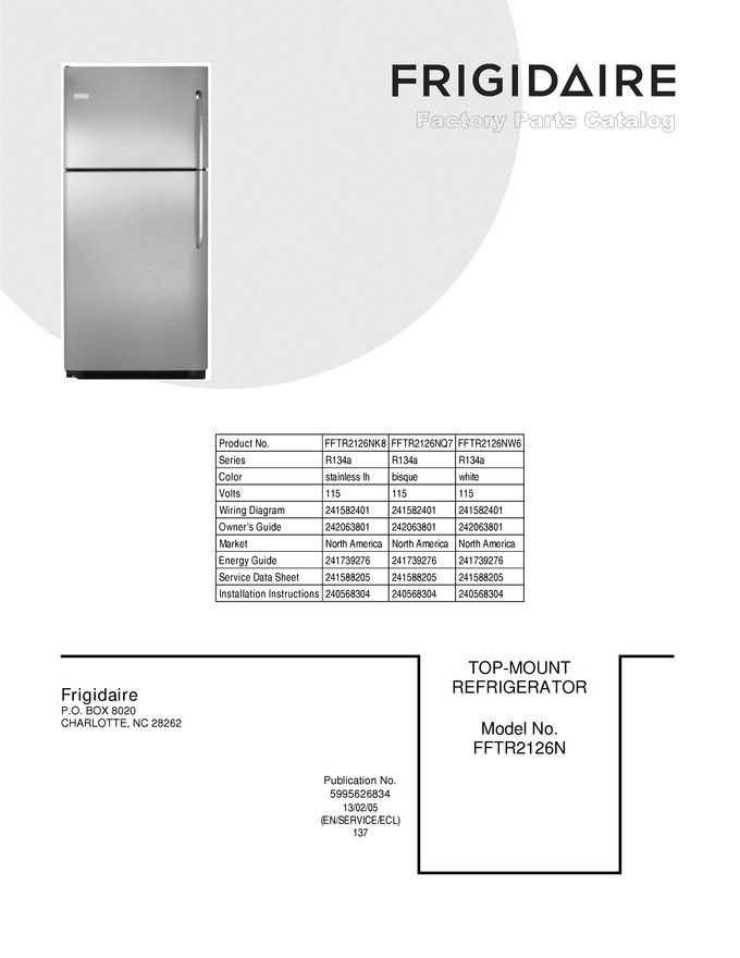 Diagram for FFTR2126NW6