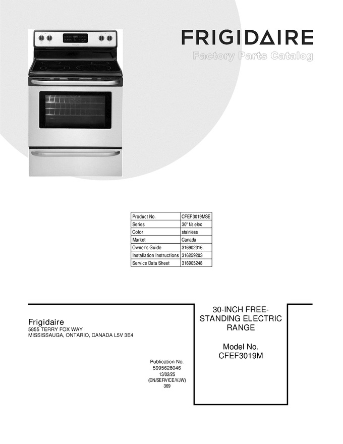 Diagram for CFEF3019MSE