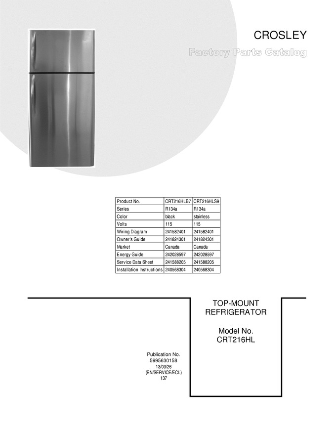 Diagram for CRT216HLB7