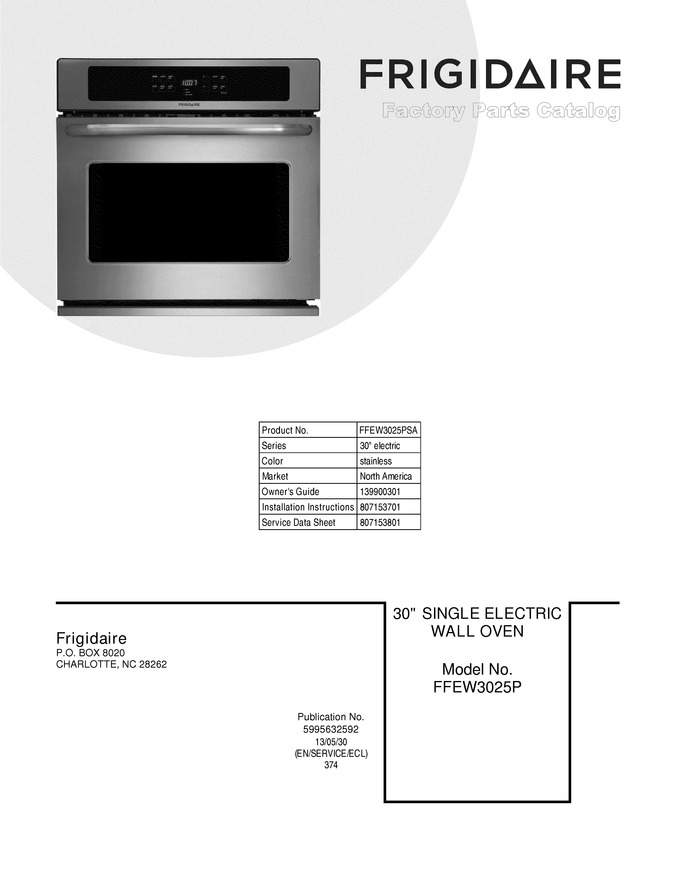 Diagram for FFEW3025PSA