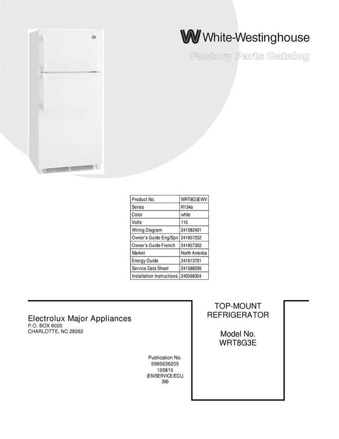 Diagram for WRT8G3EWV