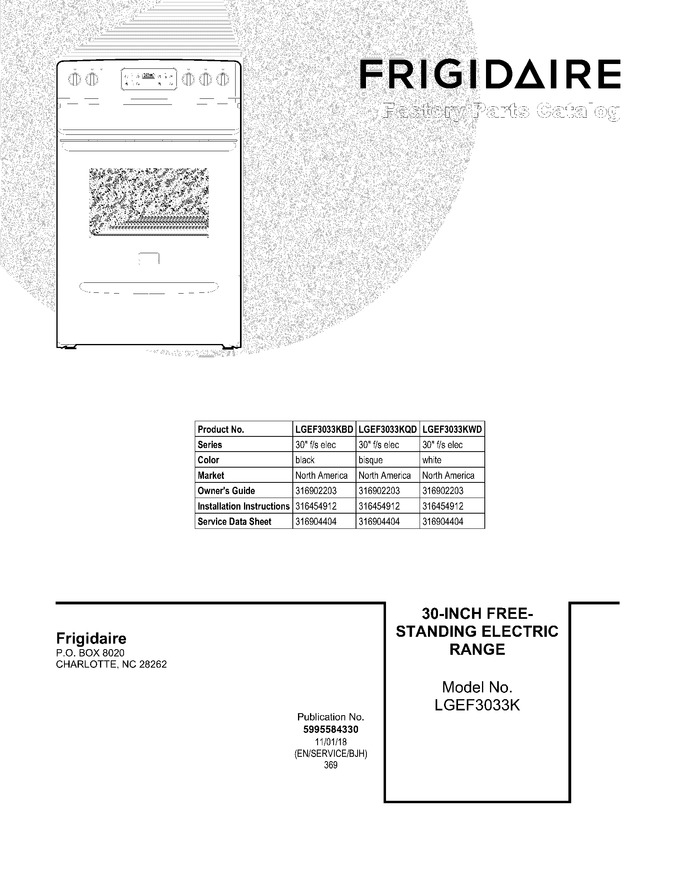 Diagram for LGEF3033KQD