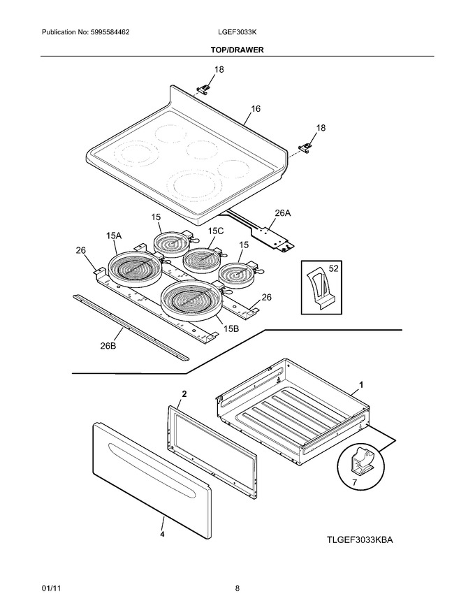 Diagram for LGEF3033KWC