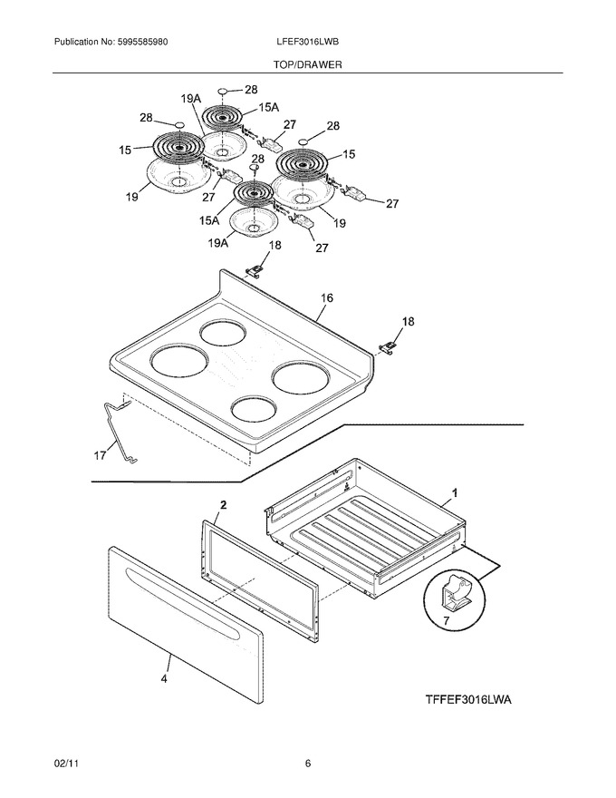 Diagram for LFEF3016LWB