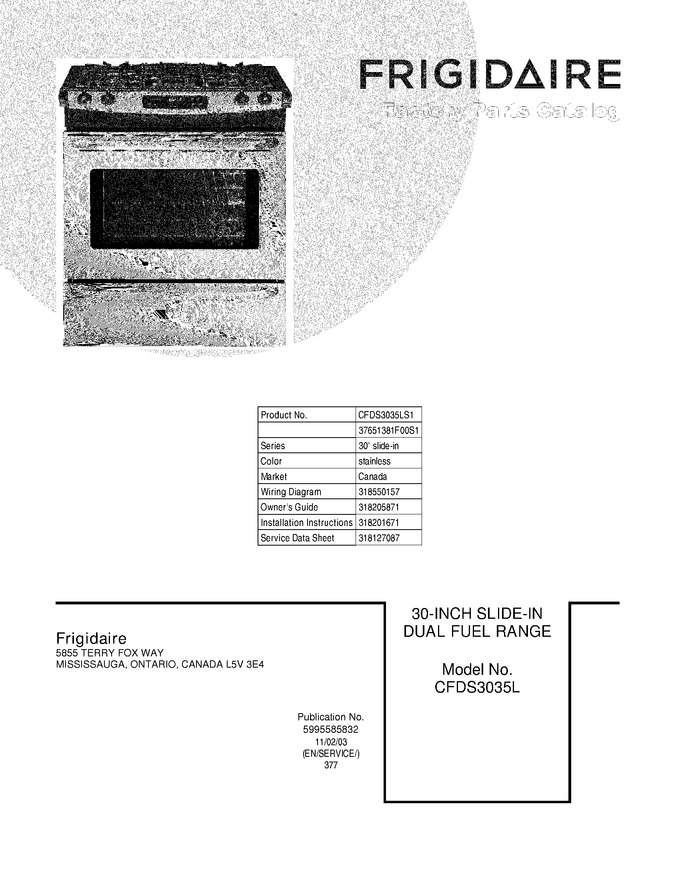 Diagram for CFDS3035LS1