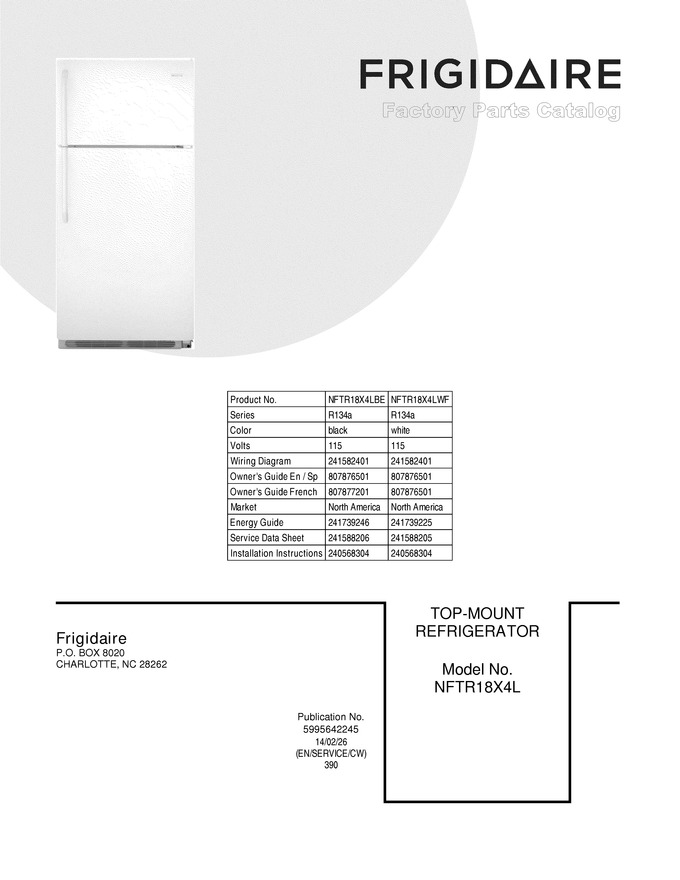 Diagram for NFTR18X4LBE