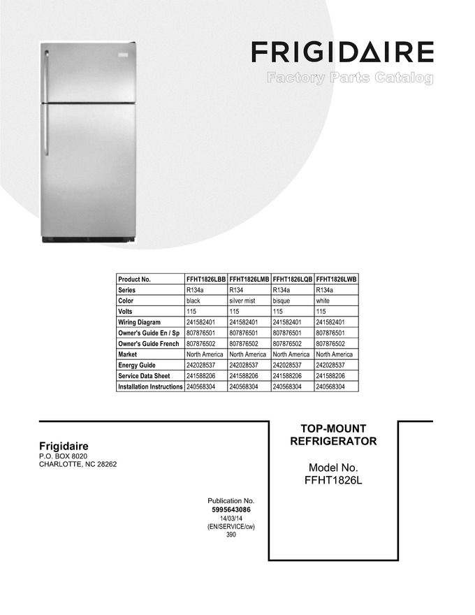 Diagram for FFHT1826LQB