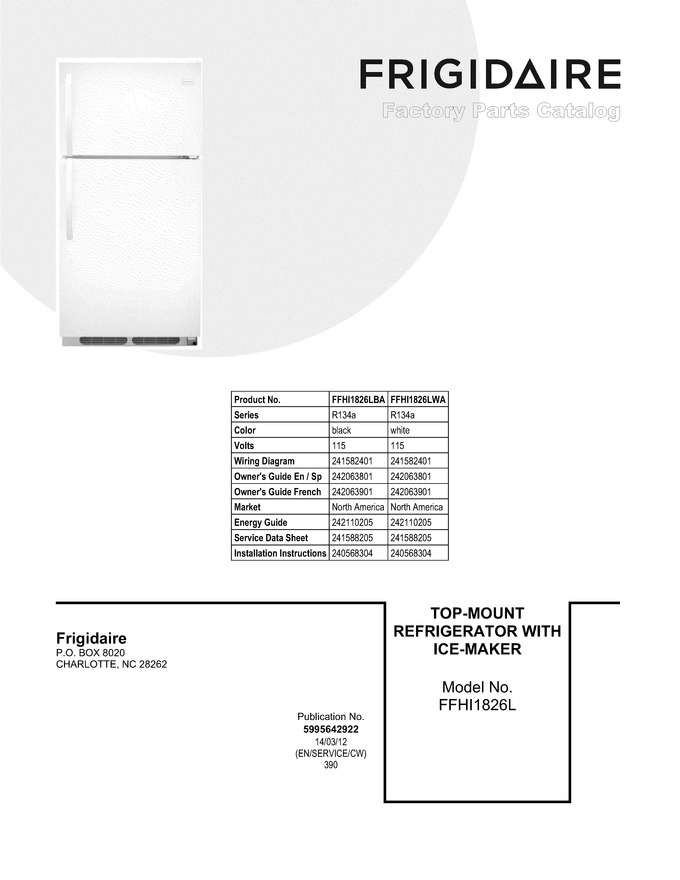 Diagram for FFHI1826LBA