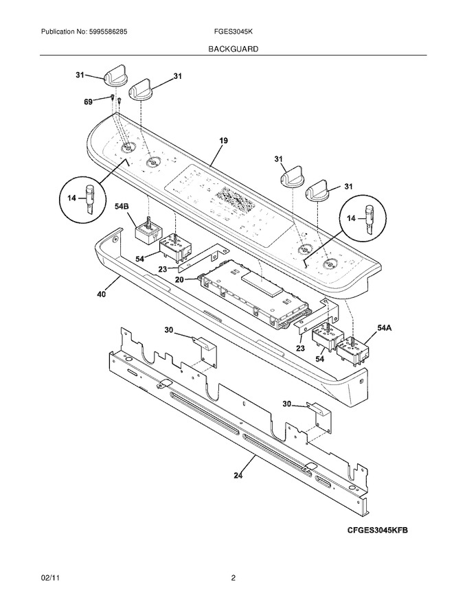 Diagram for FGES3045KWC