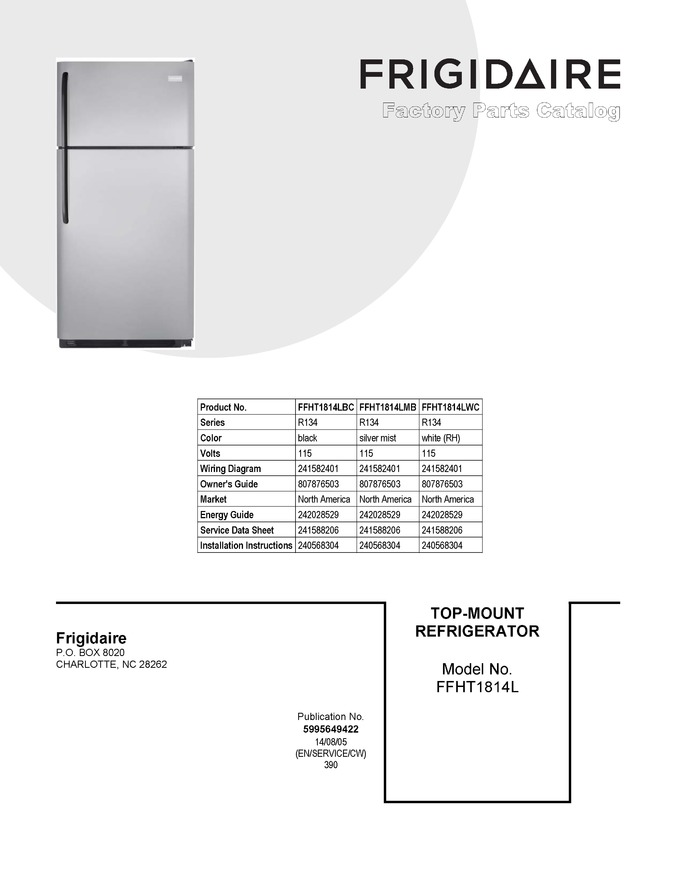 Diagram for FFHT1814LWC