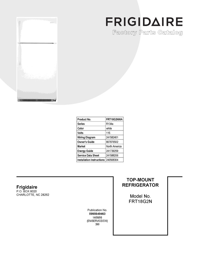 Diagram for FRT18G2NWA