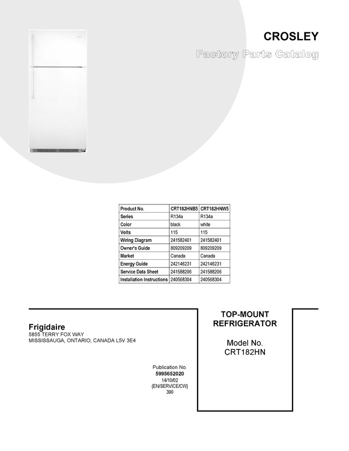 Diagram for CRT182HNW5