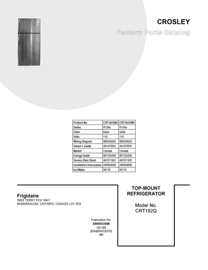 Diagram for CRT182QW0