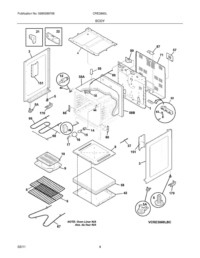 Diagram for CRE3860LBE