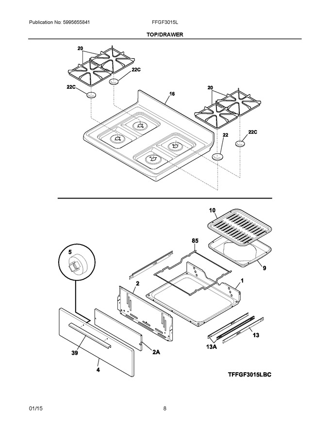 Diagram for FFGF3015LWE