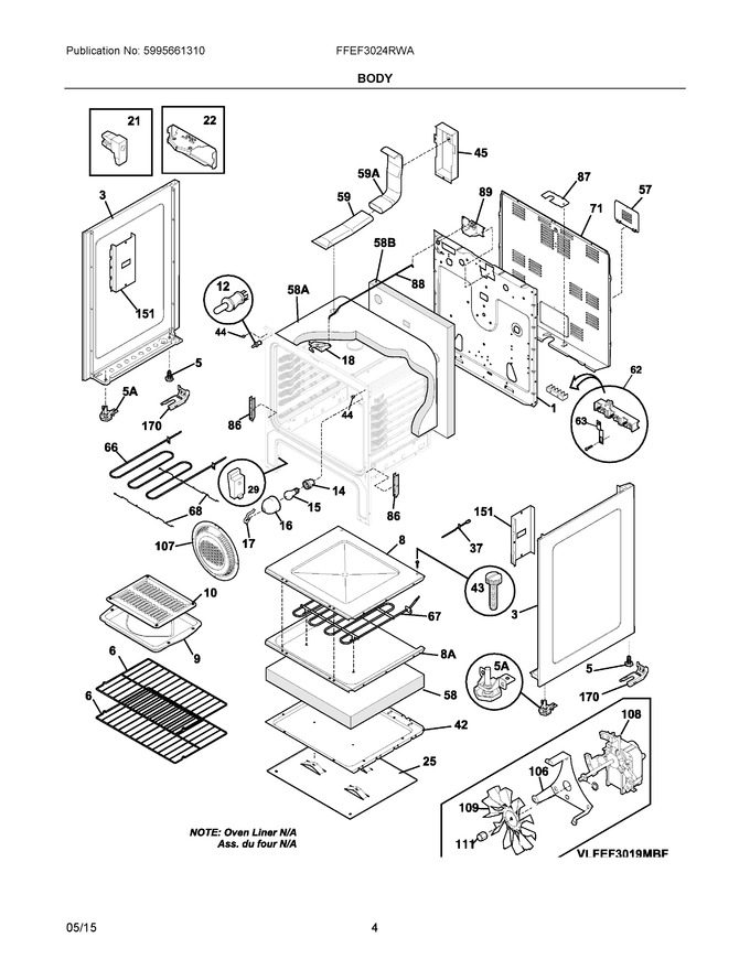 Diagram for FFEF3024RWA